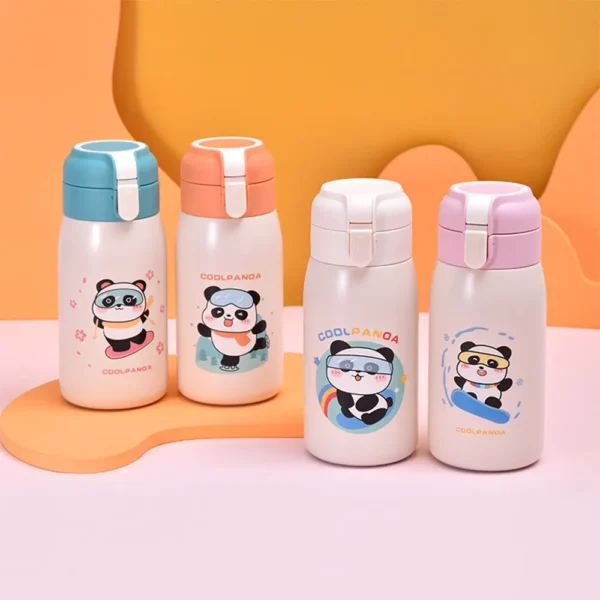 Cartoon Panda Pattern Stainless Steel Thermos Insulated Cup
