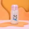Cartoon Panda Pattern Stainless Steel Thermos Insulated Cup Purple