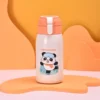Cartoon Panda Pattern Stainless Steel Thermos Insulated Cup Red