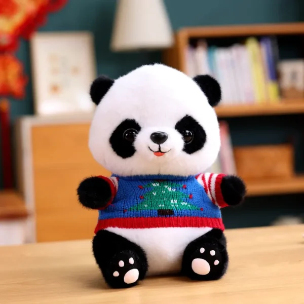 WPDTPT000117 Cartoon Panda Plush Doll Cute Realistic Toy Gift
