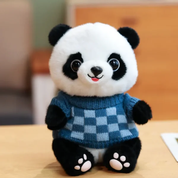 WPDTPT000121 Cartoon Panda Plush Doll Cute Realistic Toy Gift