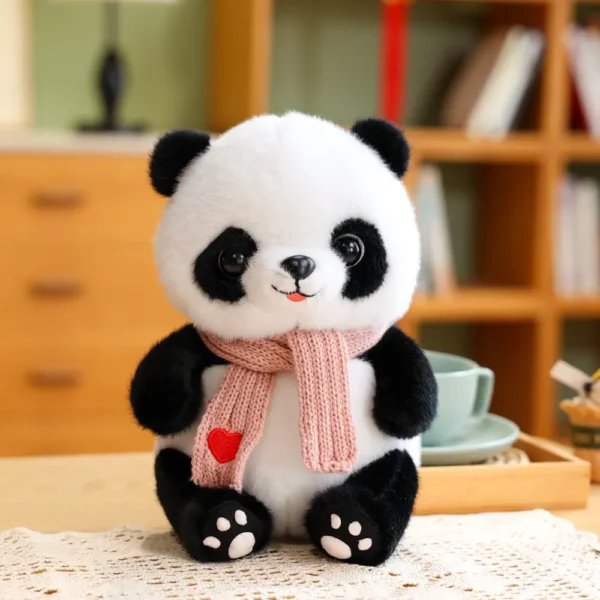 WPDTPT000123 Cartoon Panda Plush Doll Cute Realistic Toy Gift