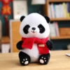 WPDTPT000114 Cartoon Panda Plush Doll Cute Realistic Toy Gift