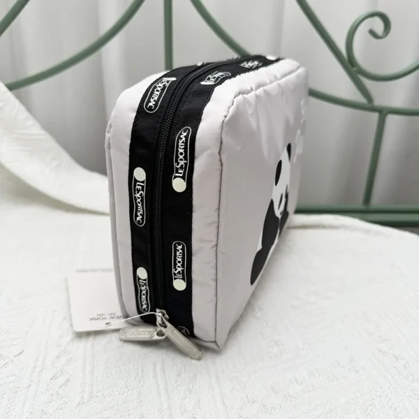 Cartoon Panda Print Simple Small Makeup Bag Lightweight Clutch