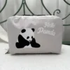 Cartoon Panda Print Simple Small Makeup Bag Lightweight Clutch
