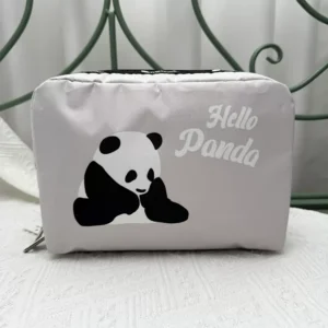 WPBGHB000215 Cartoon Panda Print Simple Small Makeup Bag Lightweight Clutch