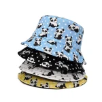 Cartoon Panda Printed Hat Fashion Reversible Bucket Hat