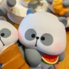 WPDTOM000062-0067-02 Cartoon Panda Squeeze Stress Relief Toy Desktop Decor Figurine