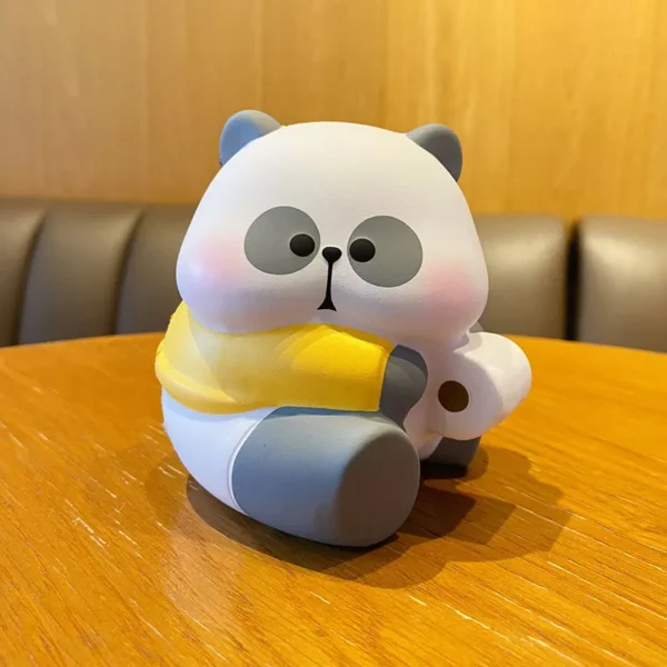 WPDTOM000066 Cartoon Panda Squeeze Stress Relief Toy Desktop Decor Figurine