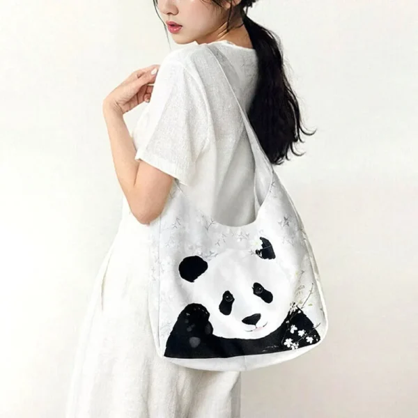 WPBGST000034-03 Cartoon Panda Tote Bag Unique Large Capacity Shoulder Bag