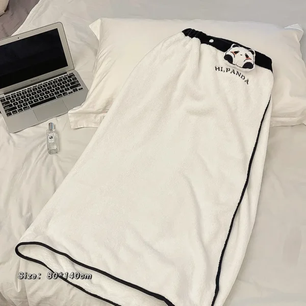 WPCTTW000180 Cartoon Panda Towel Bath Towel Quick-Dry Hair Cap Set