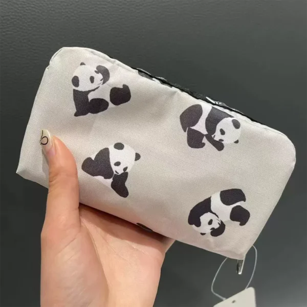 WPBGHB000212 Cartoon Panda Trendy Clutch Handbag Coin Purse Makeup Bag