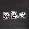 Cartoon Pixel Panda Reflective Car Sticker Personalized Decal