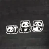 Cartoon Pixel Panda Reflective Car Sticker Personalized Decal