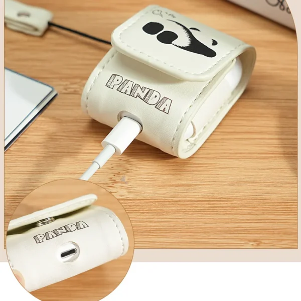 Cartoon Stretching Panda Design Apple AirPods Protective Case