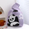 WPBGWB000084 Cheering Panda Pattern Small Woven Tote Bag