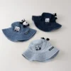WPCTHABH0102-0104-01 Children's Bucket Hat Cartoon Hi Panda Sun Protection Hat