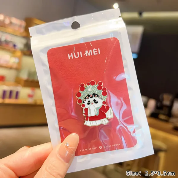 WPDCBR000150 Cartoon Little Panda Brooch Pin Bag Badge