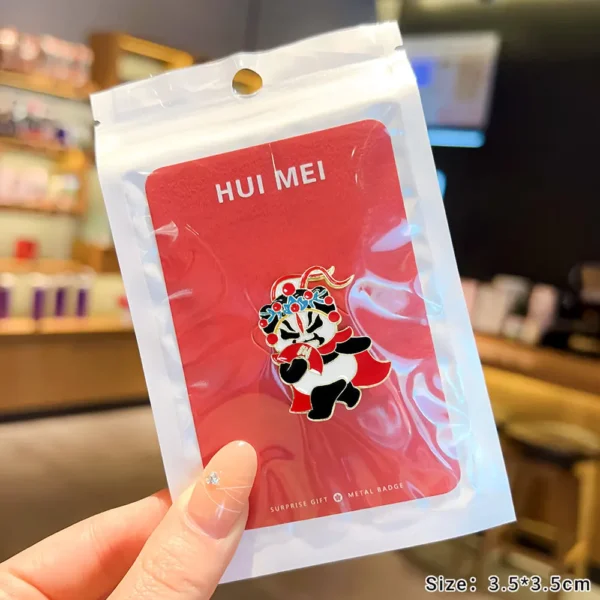 WPDCBR000156 Cartoon Little Panda Brooch Pin Bag Badge