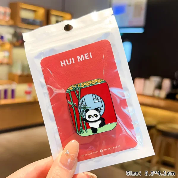 WPDCBR000160 Cartoon Little Panda Brooch Pin Bag Badge