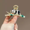 WPDCHA000217-01 Panda Bamboo Hair Clip Vintage Hair Accessory
