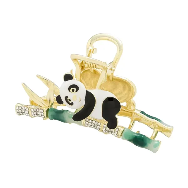 WPDCHA000217-03 Panda Bamboo Hair Clip Vintage Hair Accessory