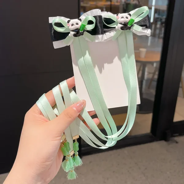 WPDCHA000228 Chinese Vintage Style Cute Panda Hair Clip Headband for Girls