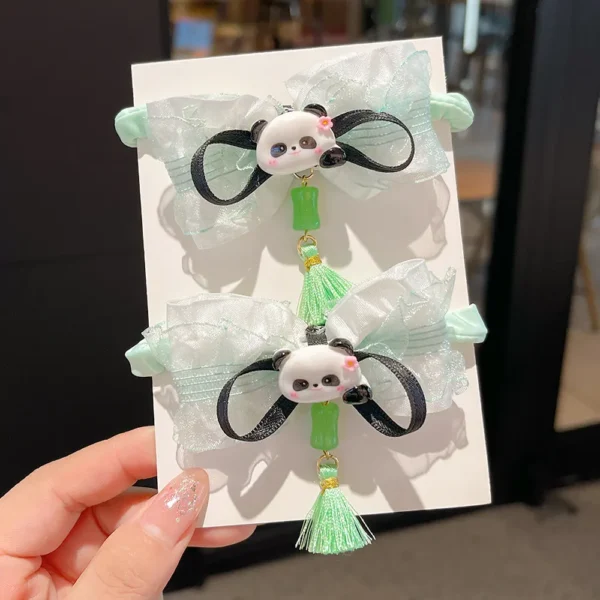 WPDCHA000229 Chinese Vintage Style Cute Panda Hair Clip Headband for Girls