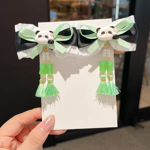 WPDCHA000230 Chinese Vintage Style Cute Panda Hair Clip Headband for Girls