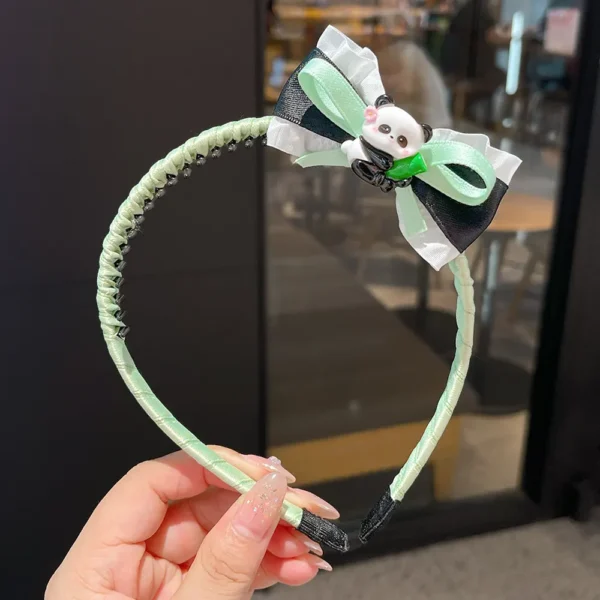WPDCHA000232 Chinese Vintage Style Cute Panda Hair Clip Headband for Girls