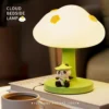 WPLSLM000338-02 Cloud-Shaped Panda Figurine Touch Night Light Bedside Lamp