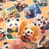 WPDCSK000276-02 Comic Panda Daily Doodle Sticker Cartoon Sticker 55 Pieces Set