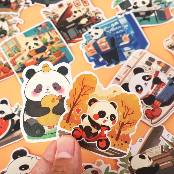 WPDCSK000276-02 Comic Panda Daily Doodle Sticker Cartoon Sticker 55 Pieces Set