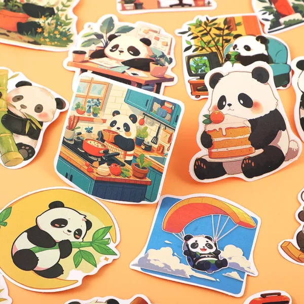 WPDCSK000276-05 Comic Panda Daily Doodle Sticker Cartoon Sticker 55 Pieces Set