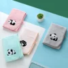 WPCTTW000181-0185-01 Coral Fleece Panda Embroidered Soft Towel and Bath Towel Set