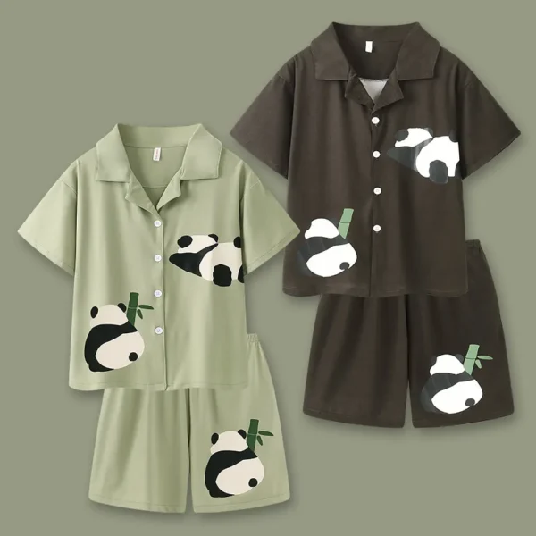 WPCTPM000220-0229-01 Couple's Pajama Cute Panda Short-Sleeve Set