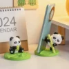 WPASPH000341-0342-01 Creative Bamboo Panda Phone Stand Desk Decor Ornament