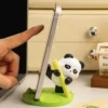 WPASPH000341-0342-03 Creative Bamboo Panda Phone Stand Desk Decor Ornament