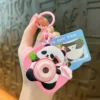 WPDCCM000089 Creative Cartoon Panda Camera Shaped Projector Keychain Pink