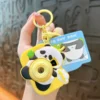 WPDCCM000092 Creative Cartoon Panda Camera Shaped Projector Keychain Yellow