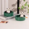 WPDTOM000033-03 Creative Ceramic Ashtray Cartoon Panda Ornament Decoration
