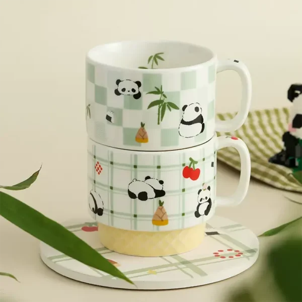 WPLSCPMU0221-0222-02 Creative Cookie Design Cute Panda Ceramic Mug Water Cup