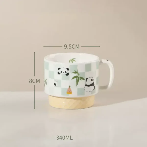 WPLSCPMU0222 Creative Cookie Design Cute Panda Ceramic Mug Water Cup