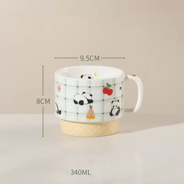 WPLSCPMU0221 Creative Cookie Design Cute Panda Ceramic Mug Water Cup