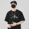WPCTTS000496-0515-02 Creative Cute Panda on a Slide Pattern Men's Short-Sleeve T-Shirt