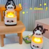 WPDCCM000114-03 Creative Panda Camping Lantern Design Keychain Cute Charm