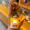 WPDCCM000114-04 Creative Panda Camping Lantern Design Keychain Cute Charm