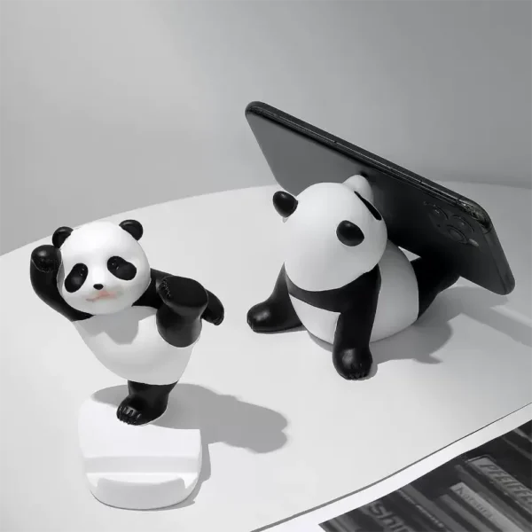 Creative Panda Desktop Phone Stand Cute Decorative Ornament