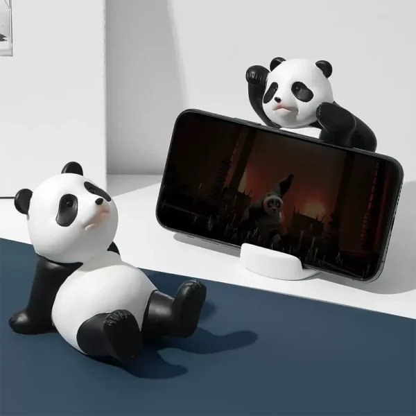 Creative Panda Desktop Phone Stand Cute Decorative Ornament