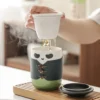 WPLSCPTC0016-0017-01 Creative Panda Hero-Shaped Infuser Tea Cup with Tea Separation